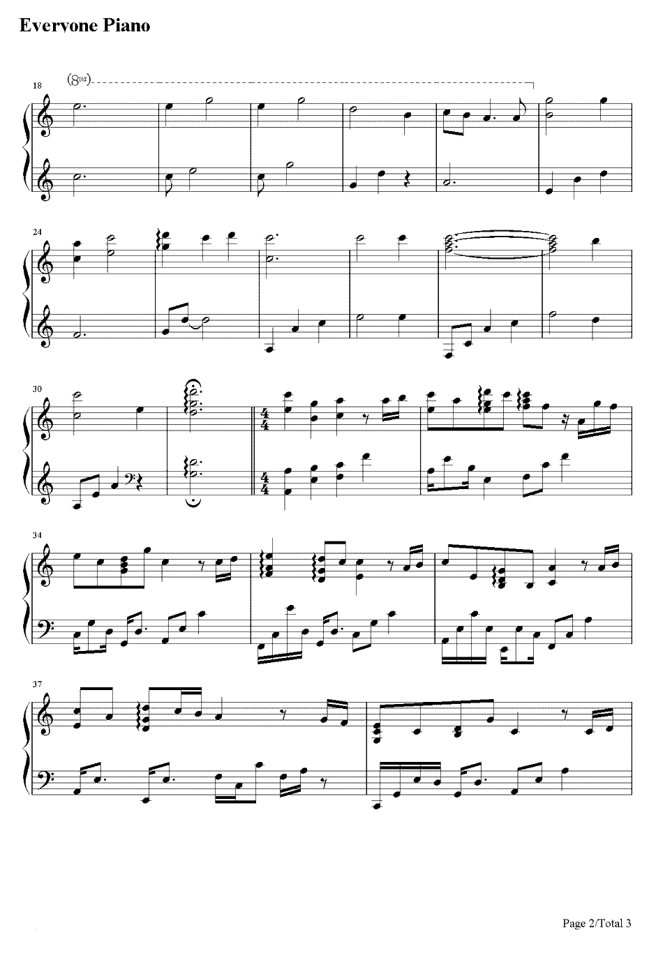 END THEME钢琴谱-天门-秒速5厘米插曲2