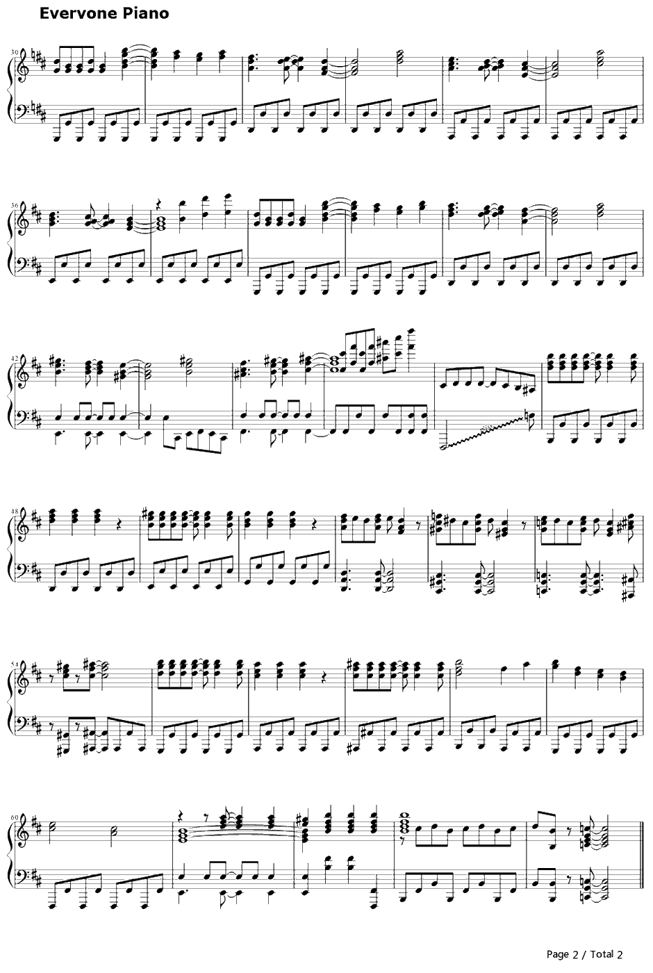 Black † White钢琴谱-野水伊织-問題児たちが異世界から来るそうですよ?OP2