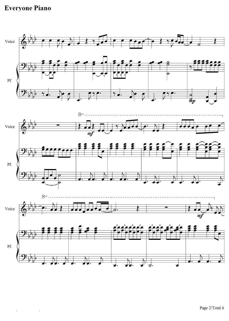 Run钢琴谱-LeonaLewis2