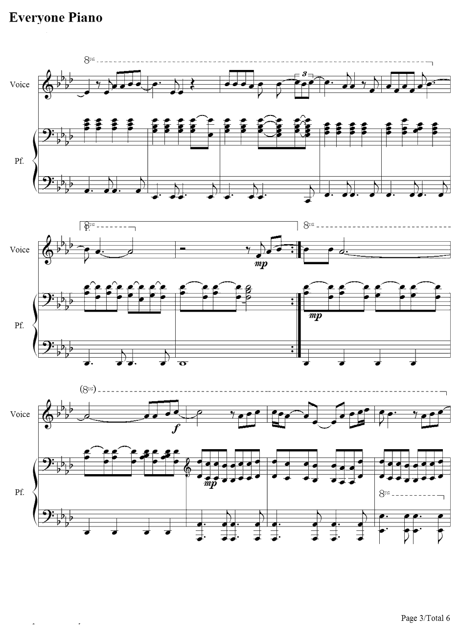 Run钢琴谱-LeonaLewis3