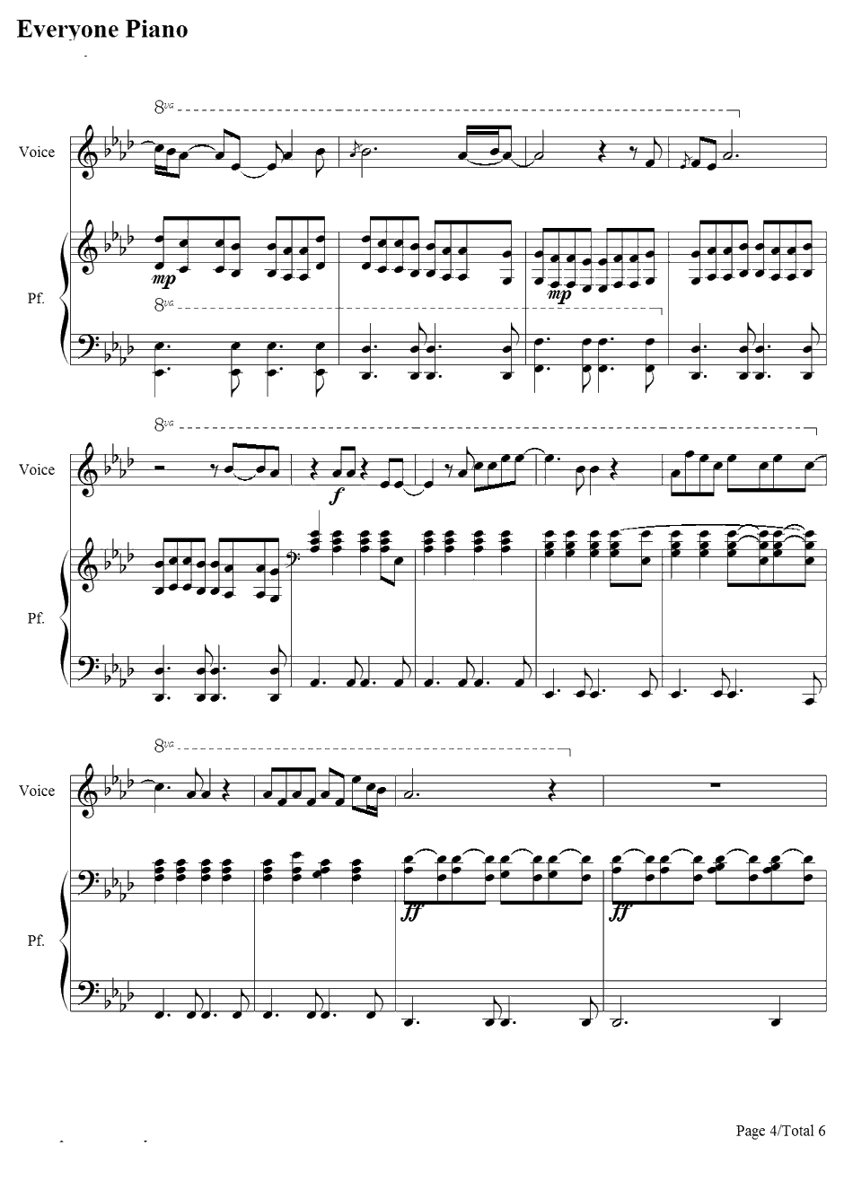 Run钢琴谱-LeonaLewis4