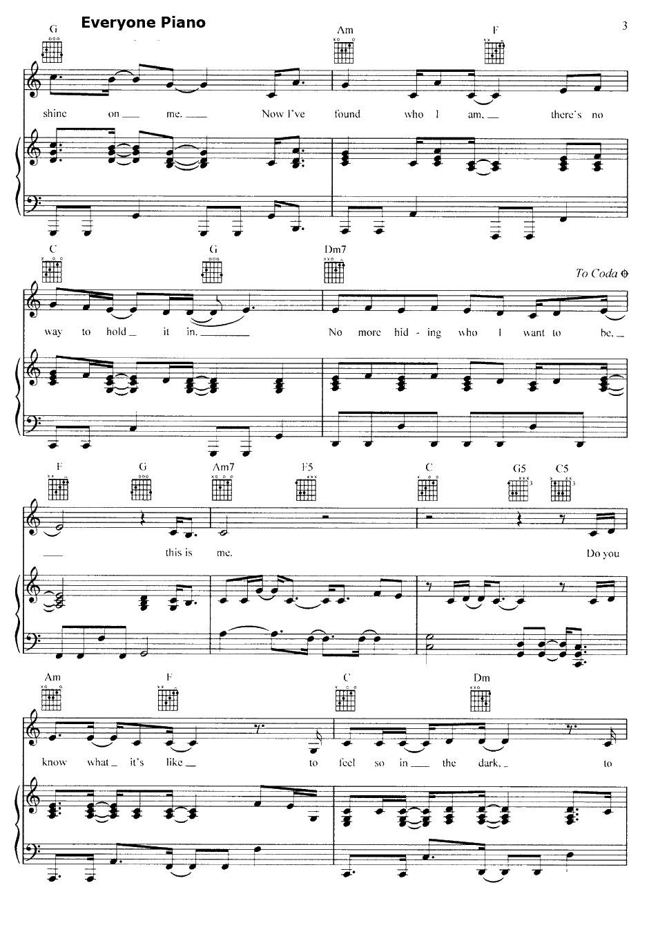 This Is Me钢琴谱-DemiLovato-摇滚夏令营插曲3