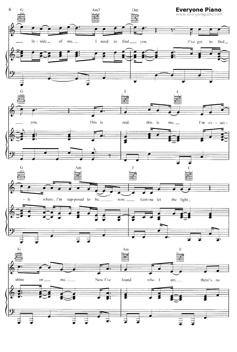 This Is Me钢琴谱-DemiLovato-摇滚夏令营插曲6