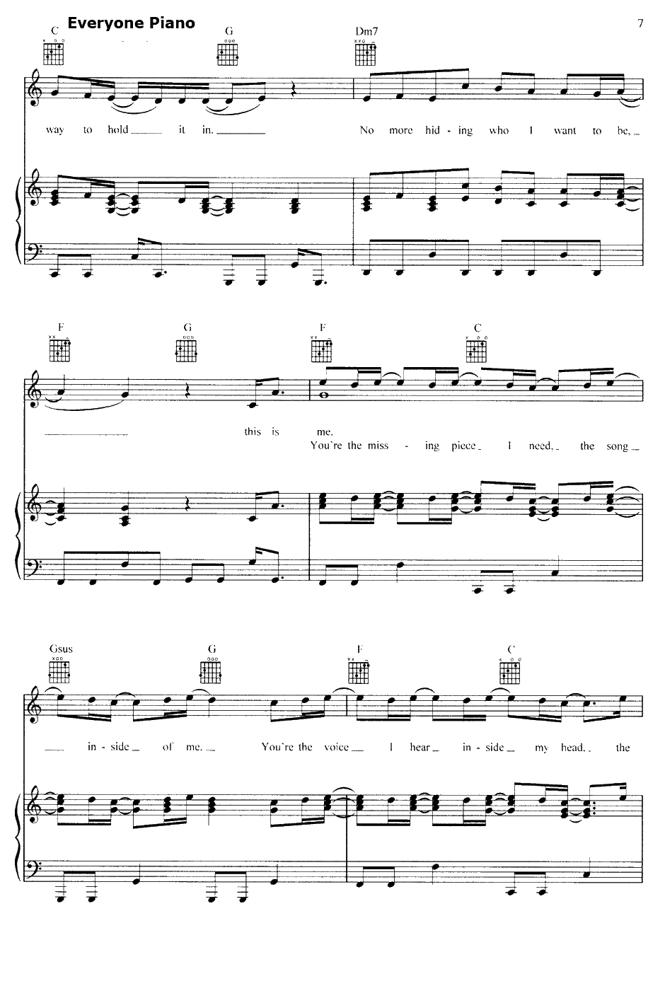 This Is Me钢琴谱-DemiLovato-摇滚夏令营插曲7