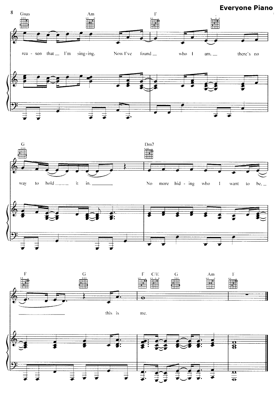 This Is Me钢琴谱-DemiLovato-摇滚夏令营插曲8