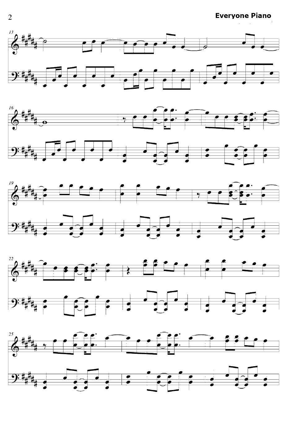 Sweet Nothing钢琴谱-CalvinHarris2