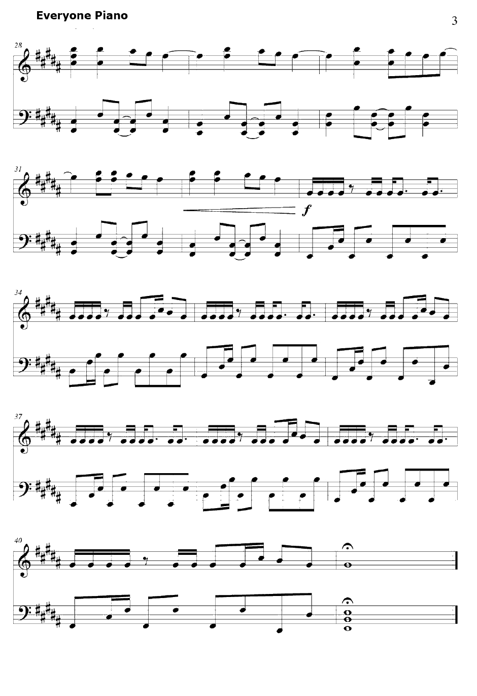 Sweet Nothing钢琴谱-CalvinHarris3