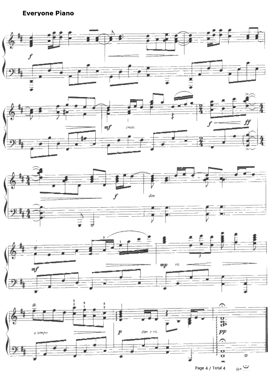 How Do I Live钢琴谱-LeAnnRimes-空中监狱主题曲4