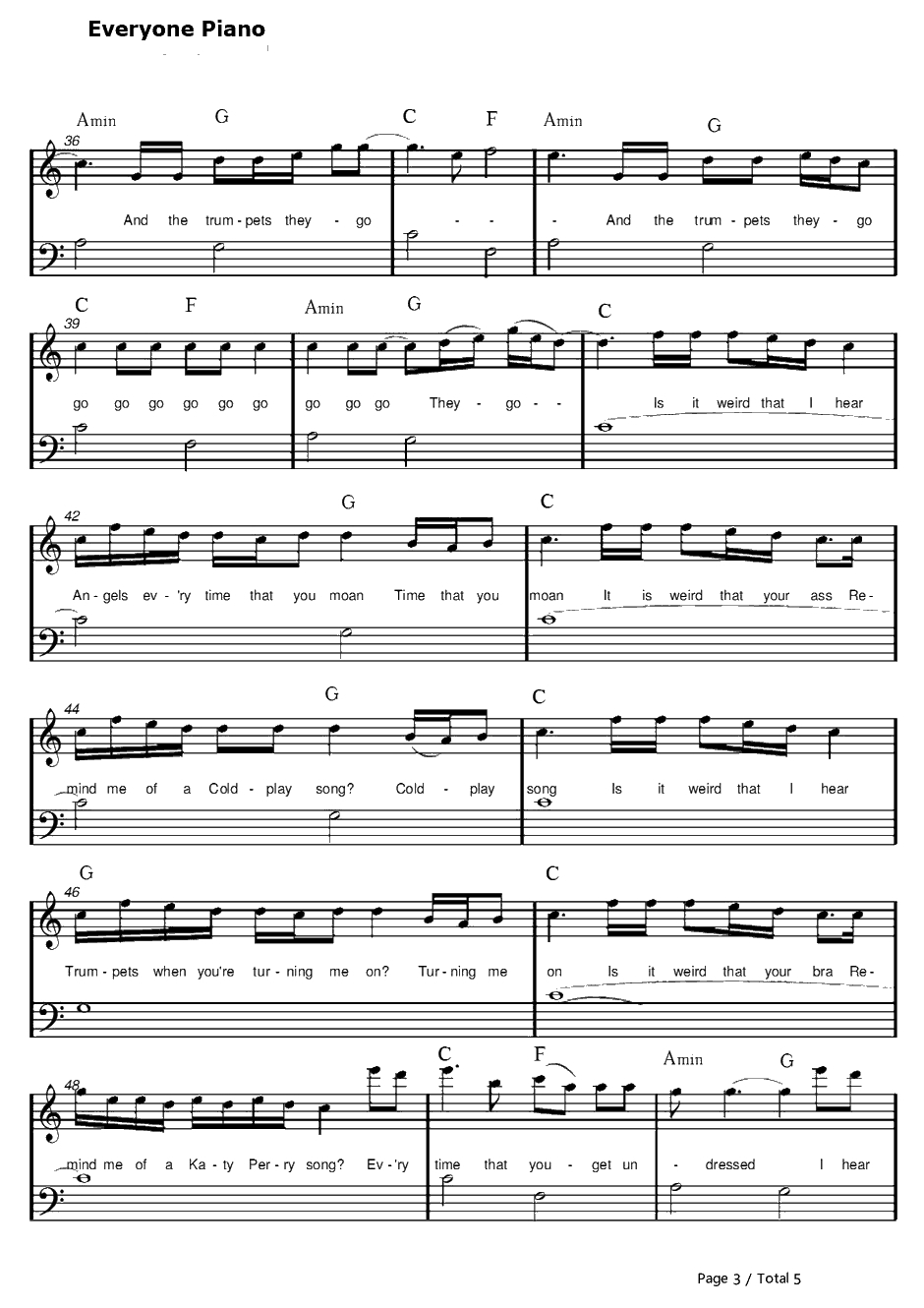 Trumpets钢琴谱-JasonDerulo3