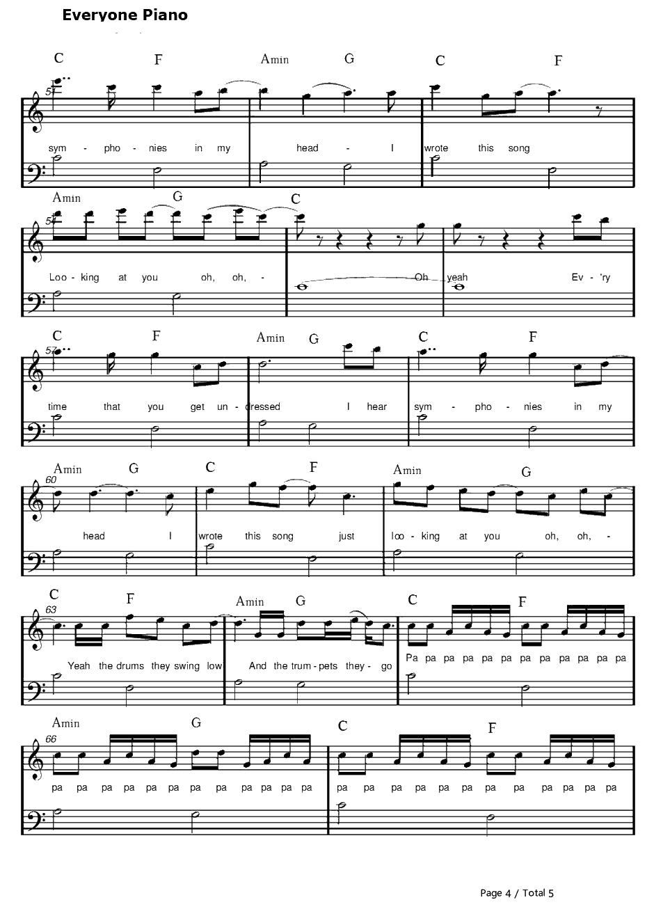 Trumpets钢琴谱-JasonDerulo4