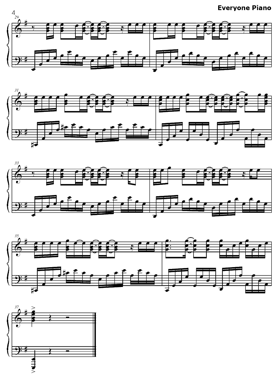 Hero's Come Back!!钢琴谱-nobodyknows+-火影忍者疾风传OP1 4