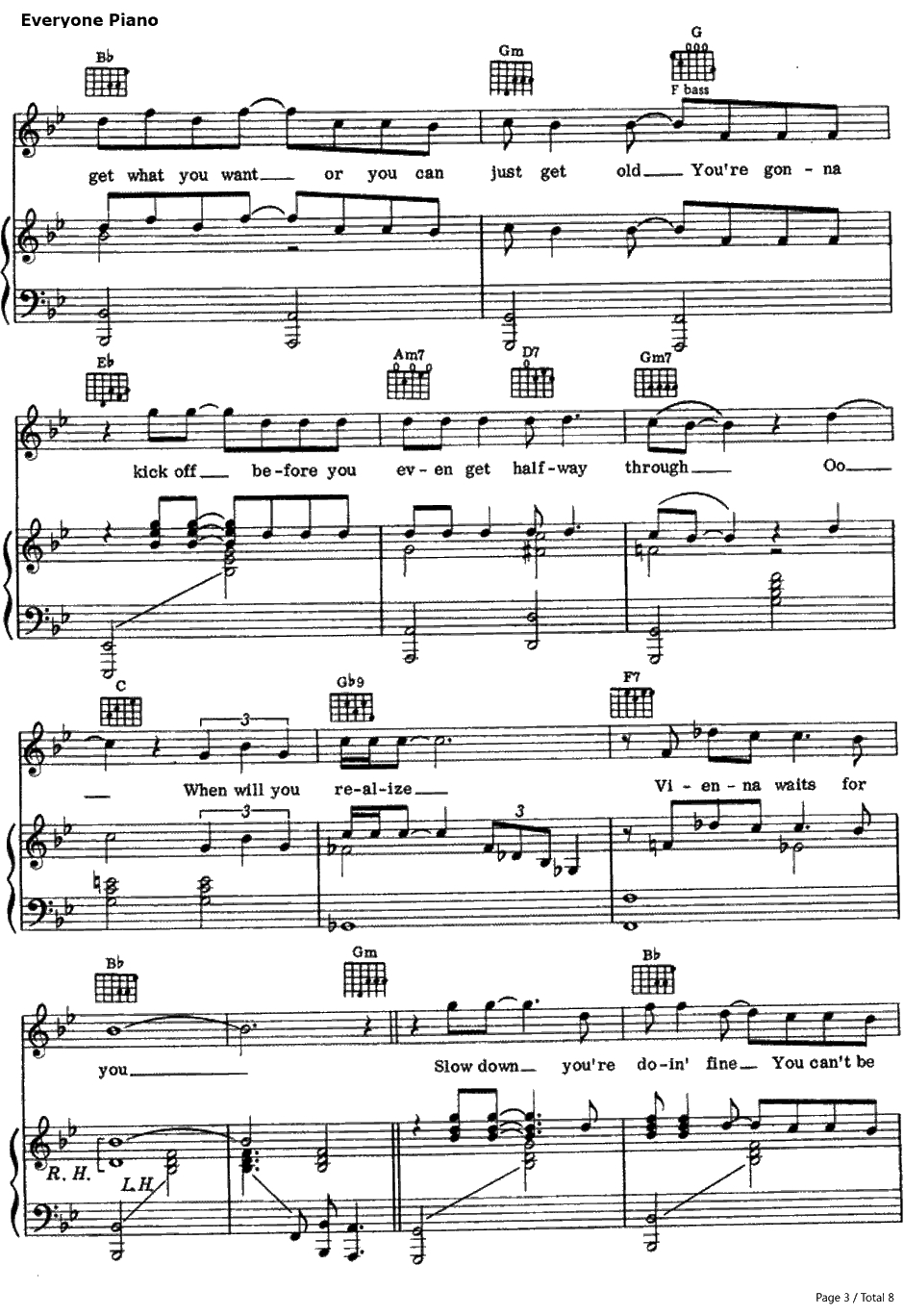 Vienna钢琴谱-BillyJoel 比利·乔尔3