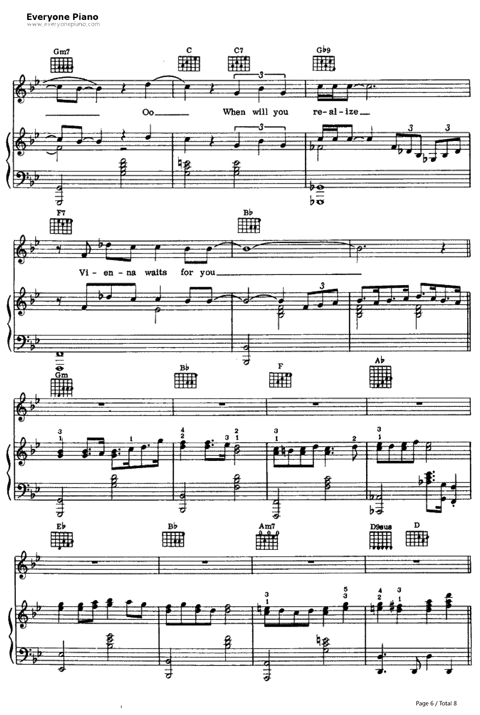 Vienna钢琴谱-BillyJoel 比利·乔尔6