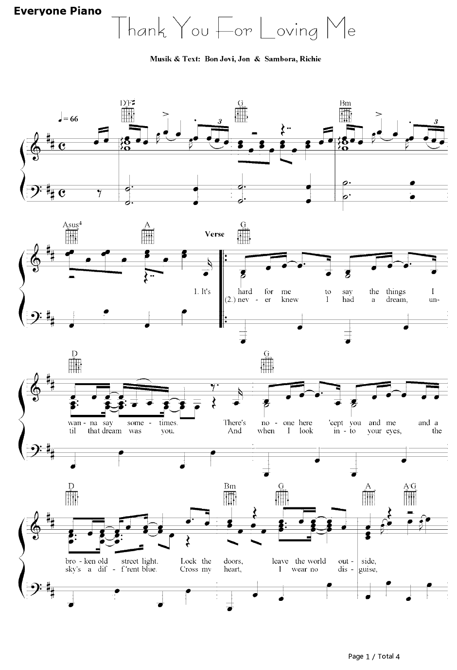 Thank You For Loving Me钢琴谱-BonJovi1