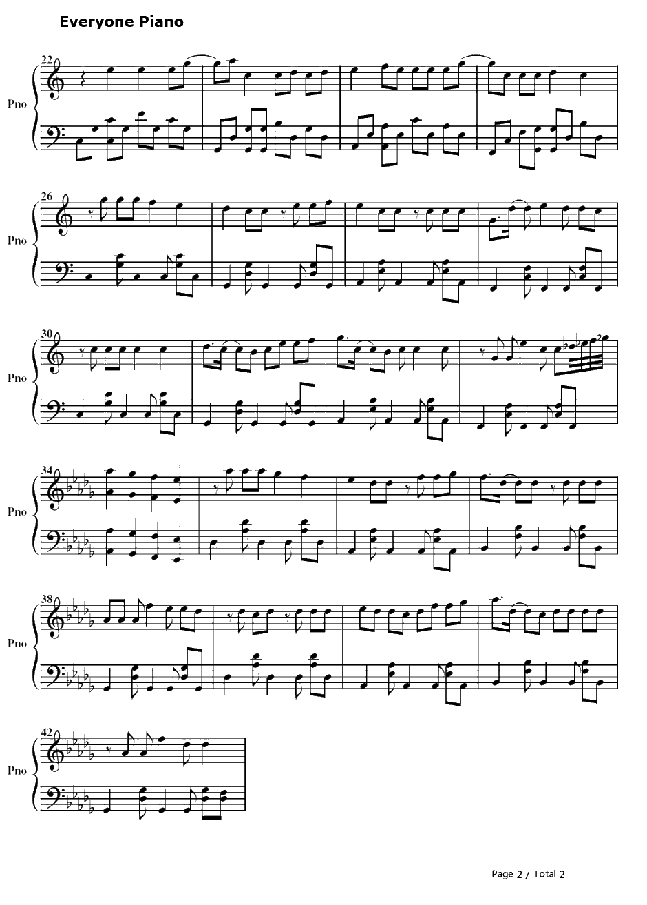 My ANSWER钢琴谱-SEAMO-火影忍者疾风传ED102