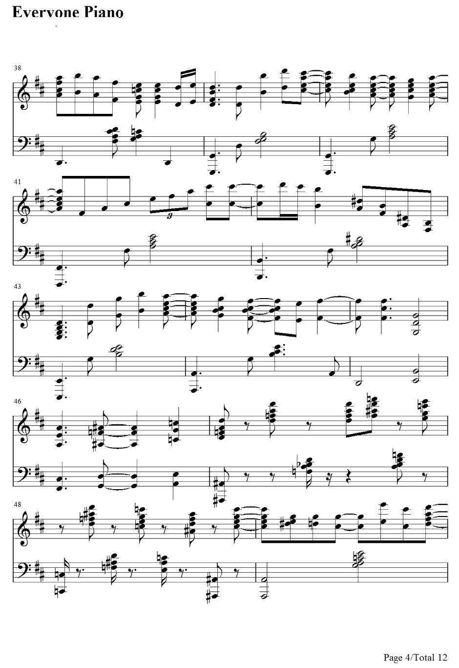 Just the Way You Are钢琴谱-BillyJoel4