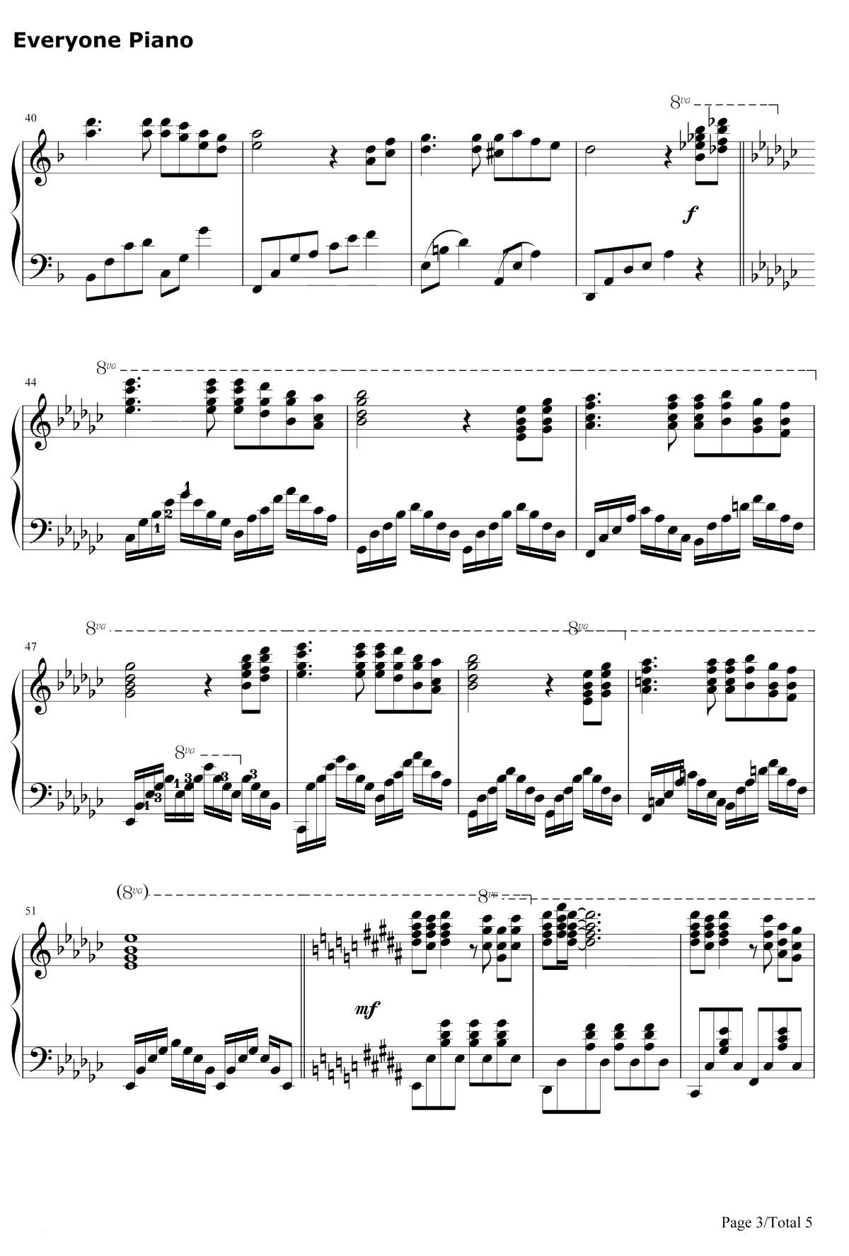 白月光钢琴谱-张信哲3