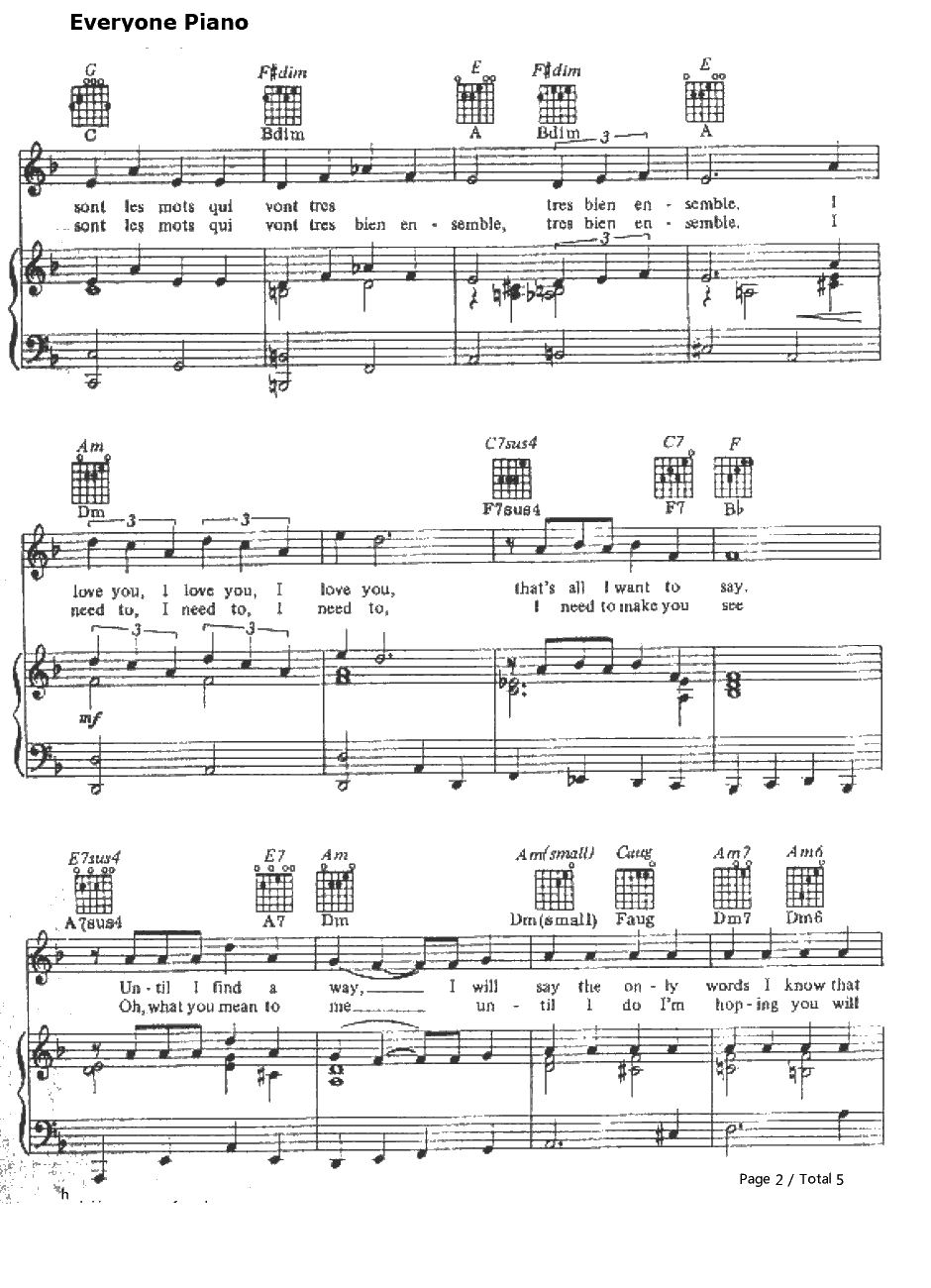 Michelle钢琴谱-TheBeatles2