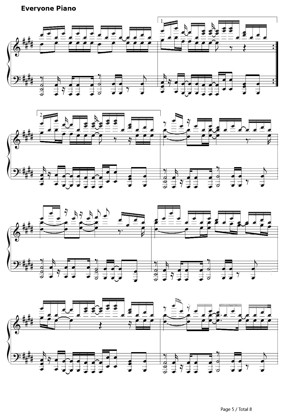 ふわふわ♪钢琴谱-牧野由依5