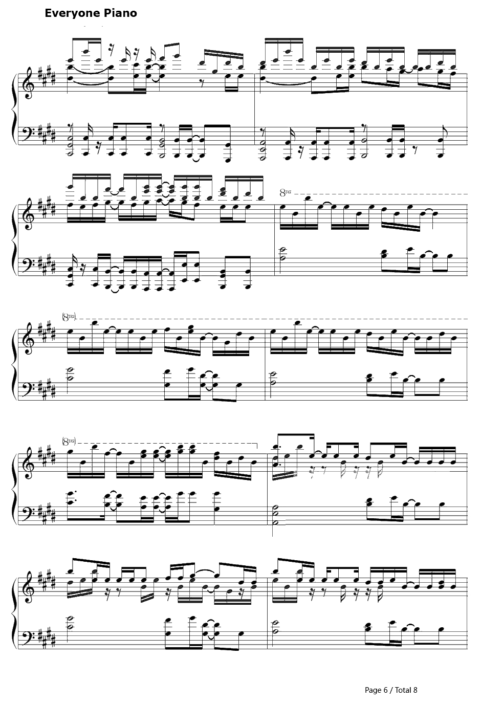 ふわふわ♪钢琴谱-牧野由依6