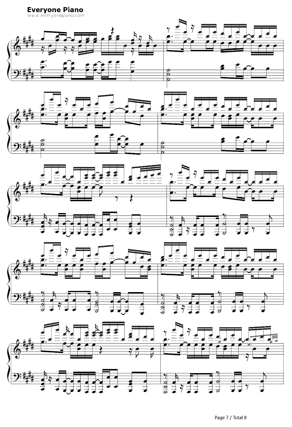 ふわふわ♪钢琴谱-牧野由依7