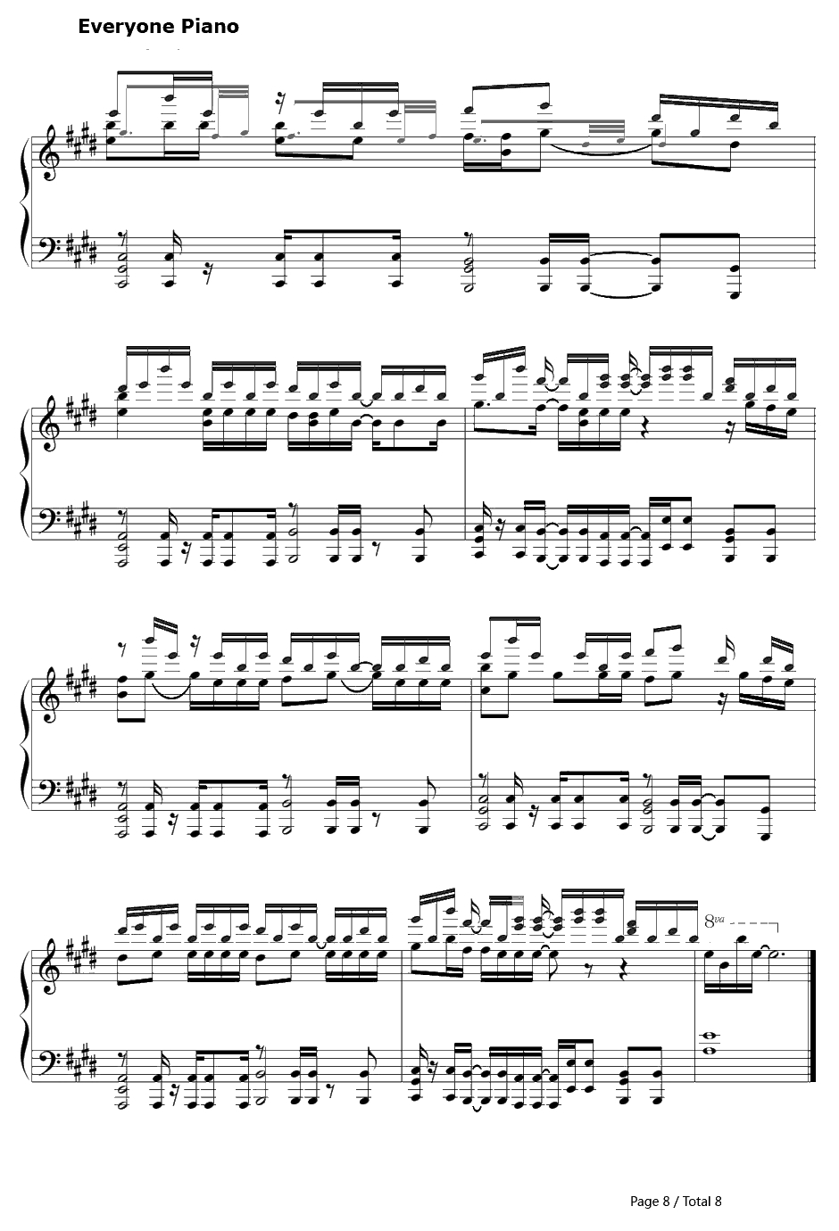 ふわふわ♪钢琴谱-牧野由依8