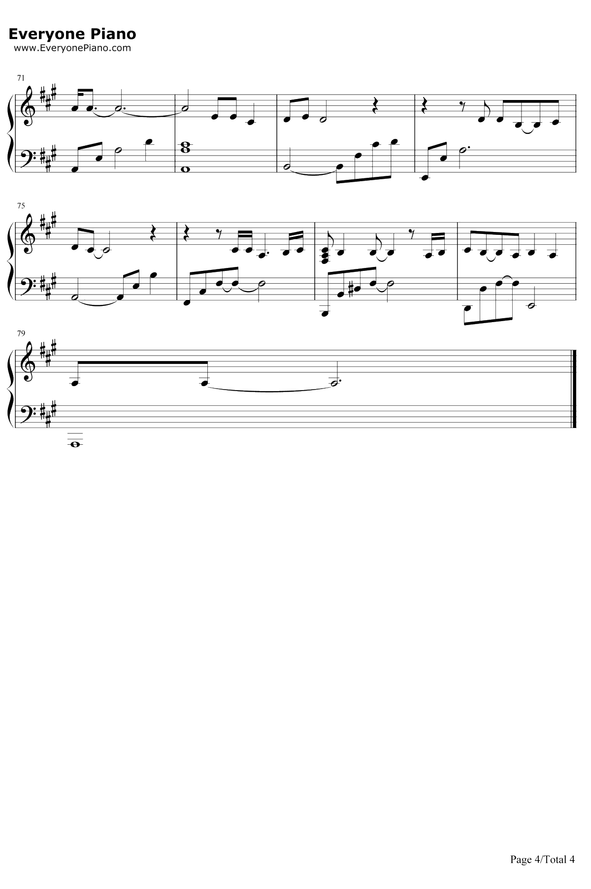 我们 钢琴谱-陈奕迅4