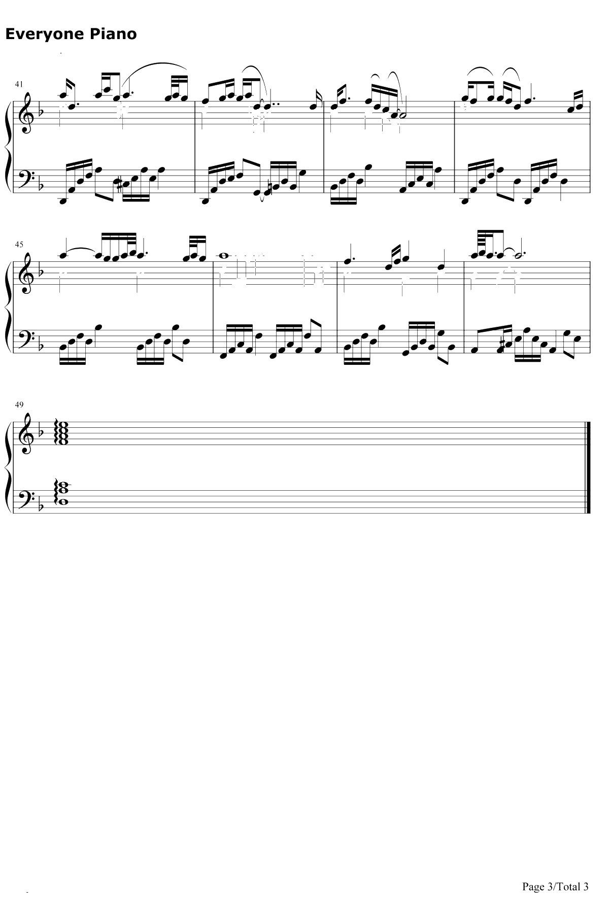 身骑白马钢琴谱-徐佳莹3