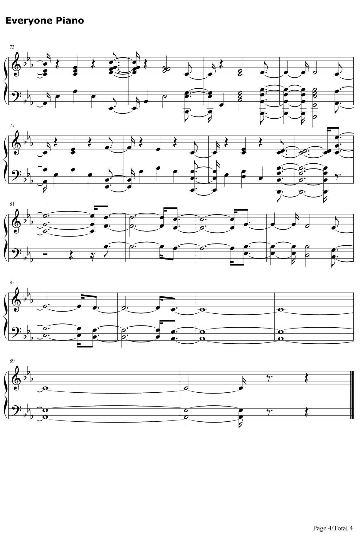 Ashes钢琴谱-Céline Dion4