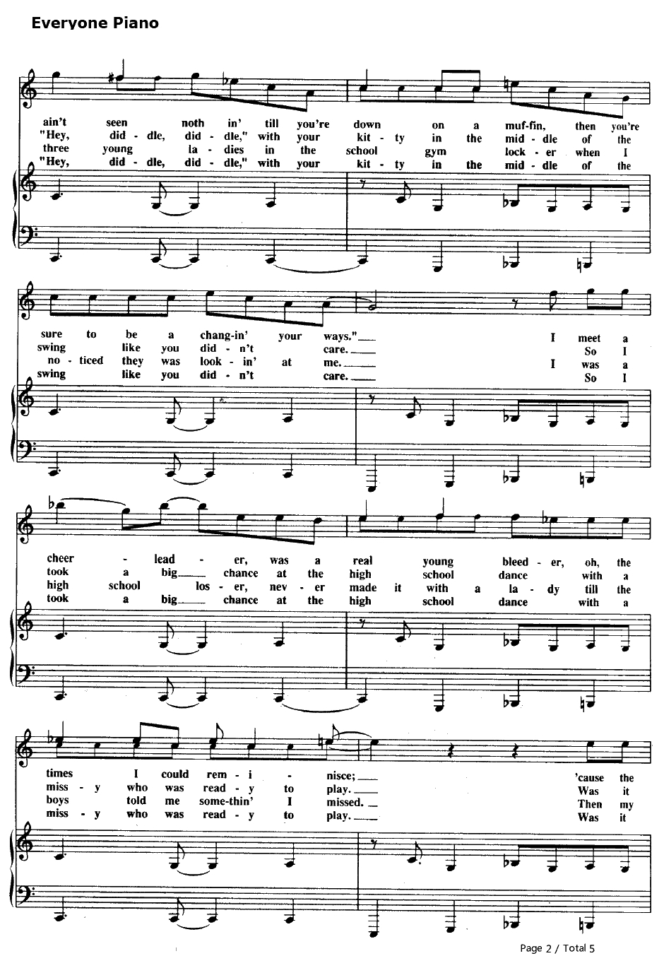 Walk This Way钢琴谱-Aerosmith2