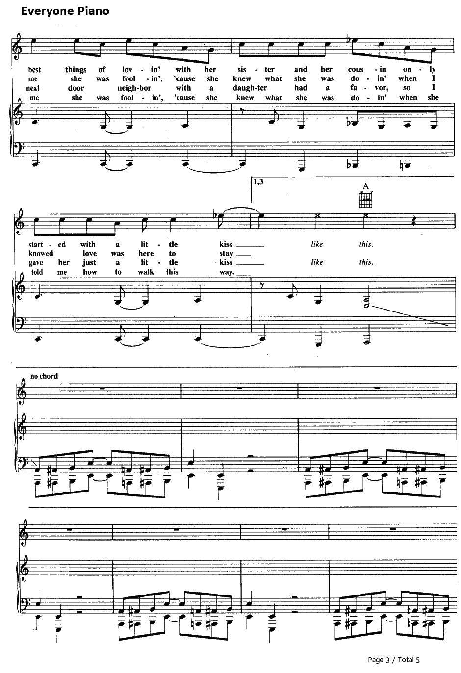 Walk This Way钢琴谱-Aerosmith3