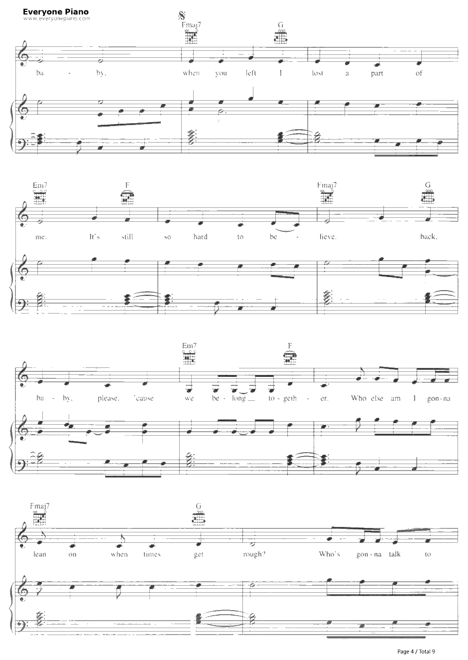 We Belong Together钢琴谱-MariahCarey4