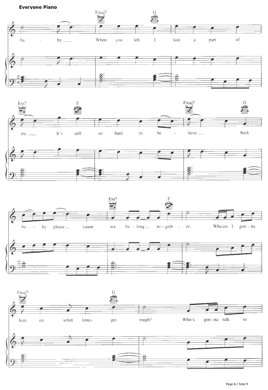 We Belong Together钢琴谱-MariahCarey8