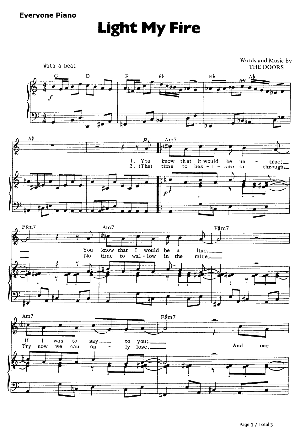 Light My Fire钢琴谱-TheDoors1