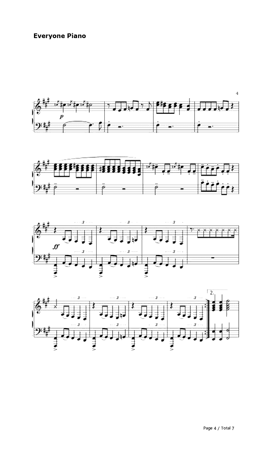 wolf(狼与美女)钢琴谱-EXO4