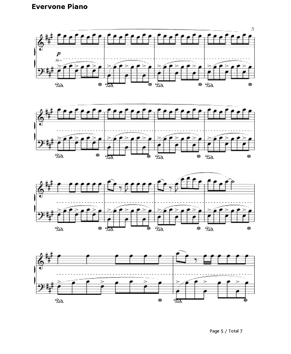 wolf(狼与美女)钢琴谱-EXO5