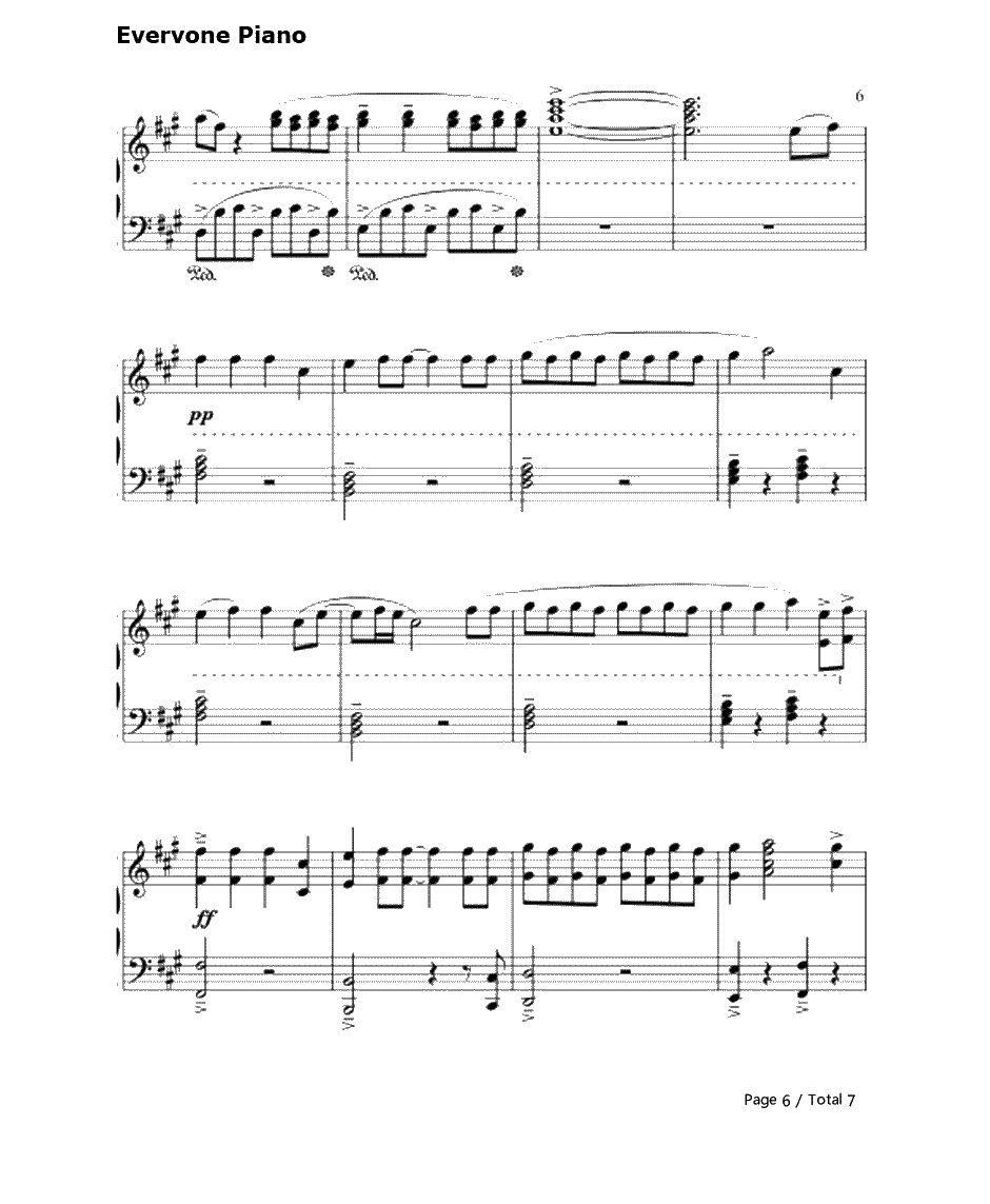 wolf(狼与美女)钢琴谱-EXO6