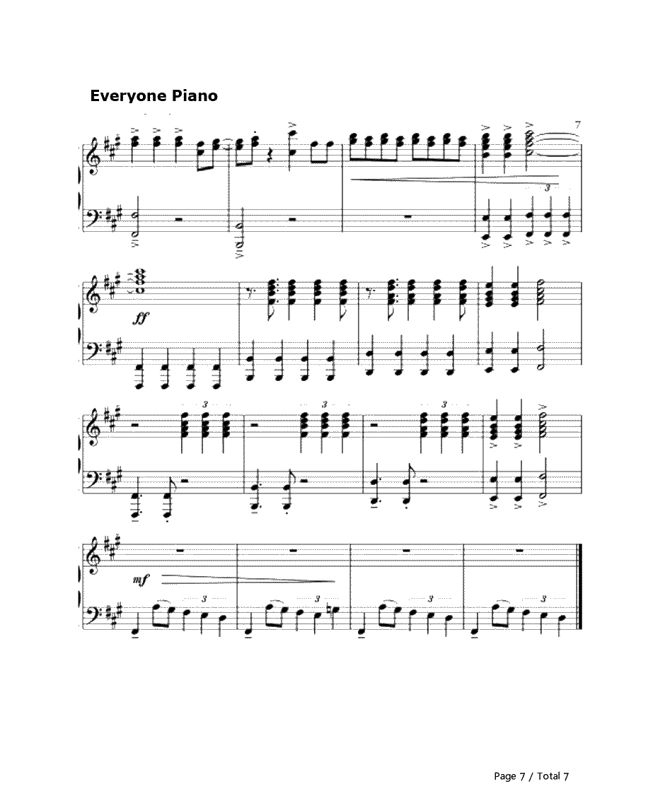 wolf(狼与美女)钢琴谱-EXO7