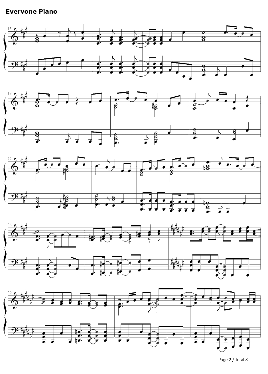 Knocking on the mind钢琴谱-圣川真斗(铃村健一)-歌之王子殿下第一季圣川真斗角色歌2