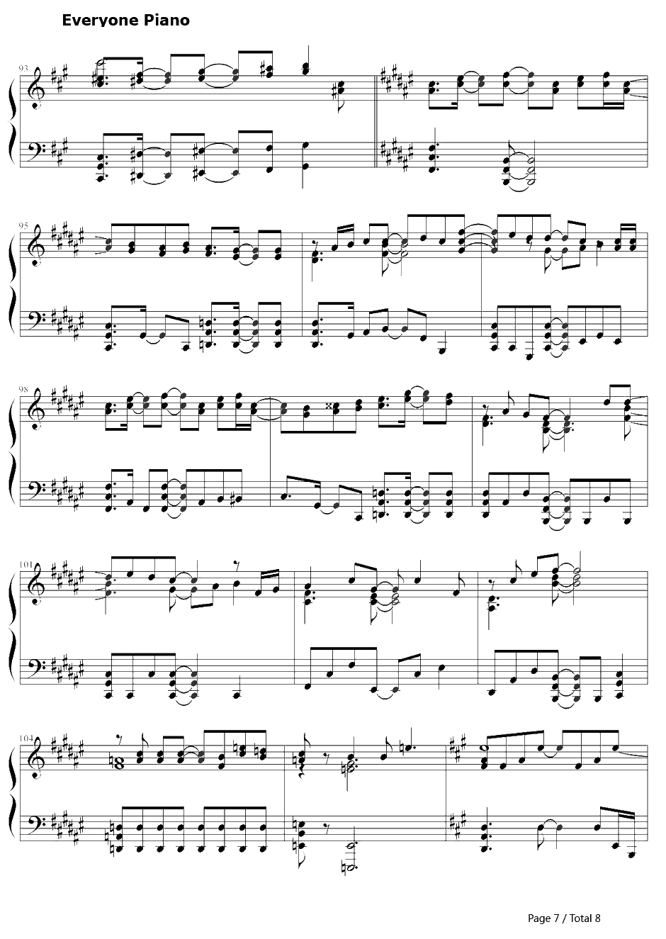 Knocking on the mind钢琴谱-圣川真斗(铃村健一)-歌之王子殿下第一季圣川真斗角色歌7