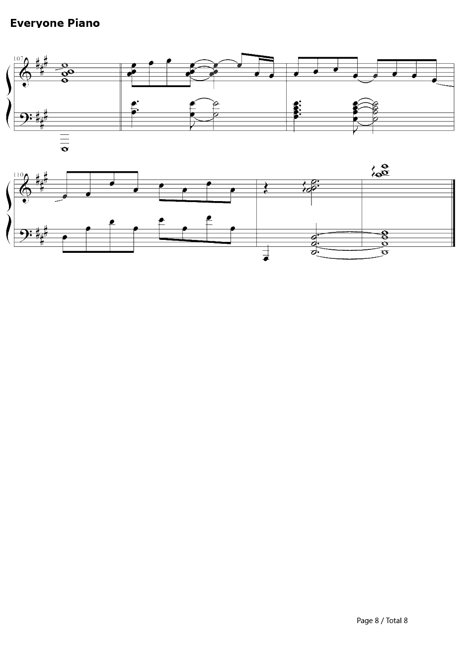 Knocking on the mind钢琴谱-圣川真斗(铃村健一)-歌之王子殿下第一季圣川真斗角色歌8