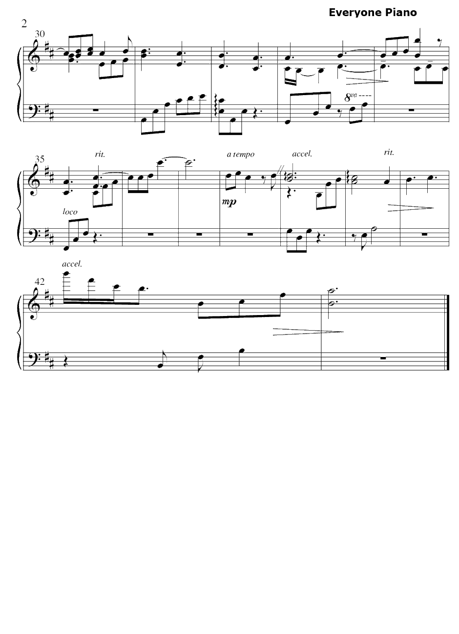 Morning Moon钢琴谱-梶浦由记-翼年代记OST2