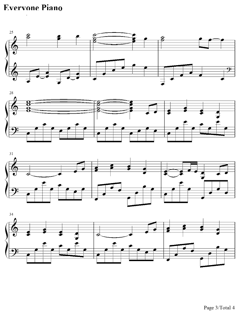 May It Be钢琴谱-Enya-魔戒主题曲3