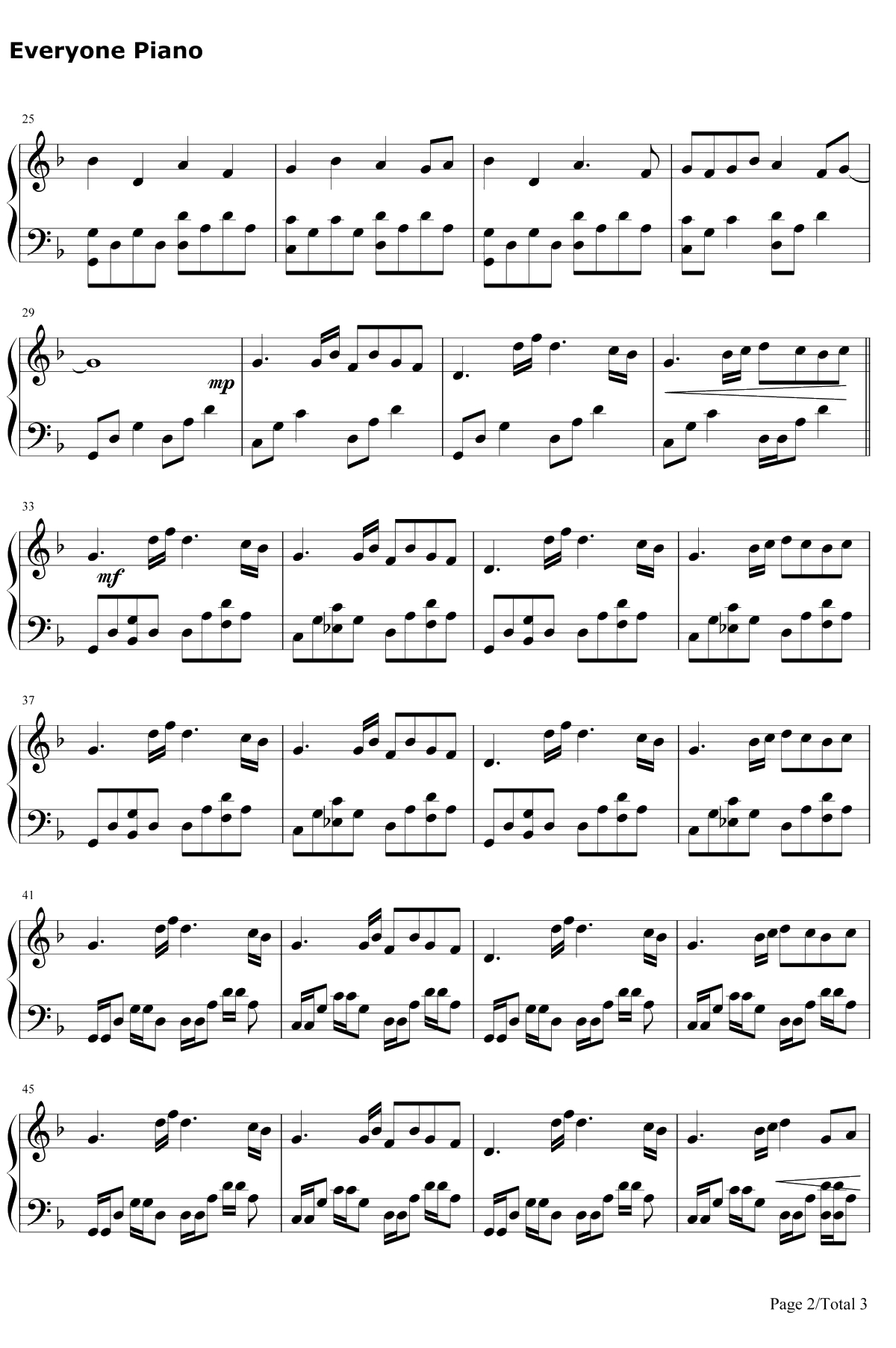 中国话钢琴谱-S.H.E2