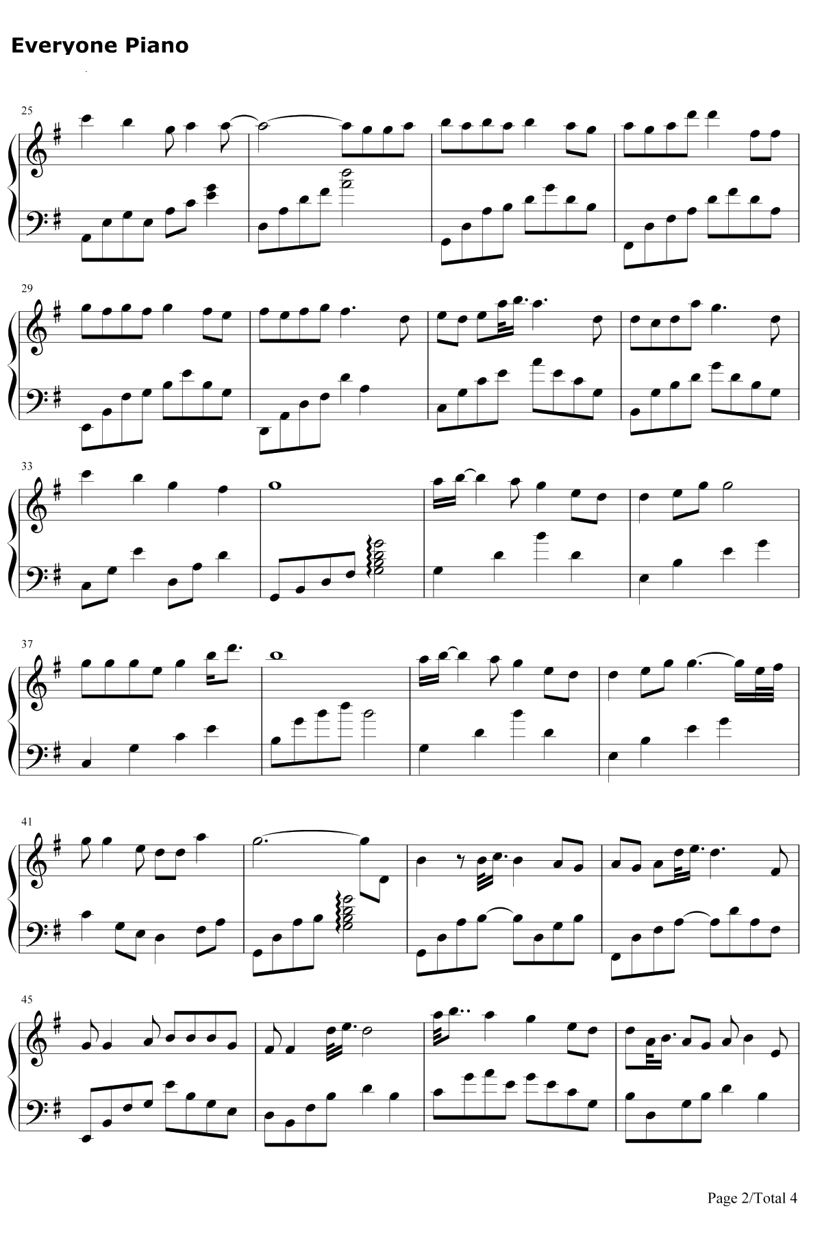 佛系少女 钢琴谱-冯提莫2