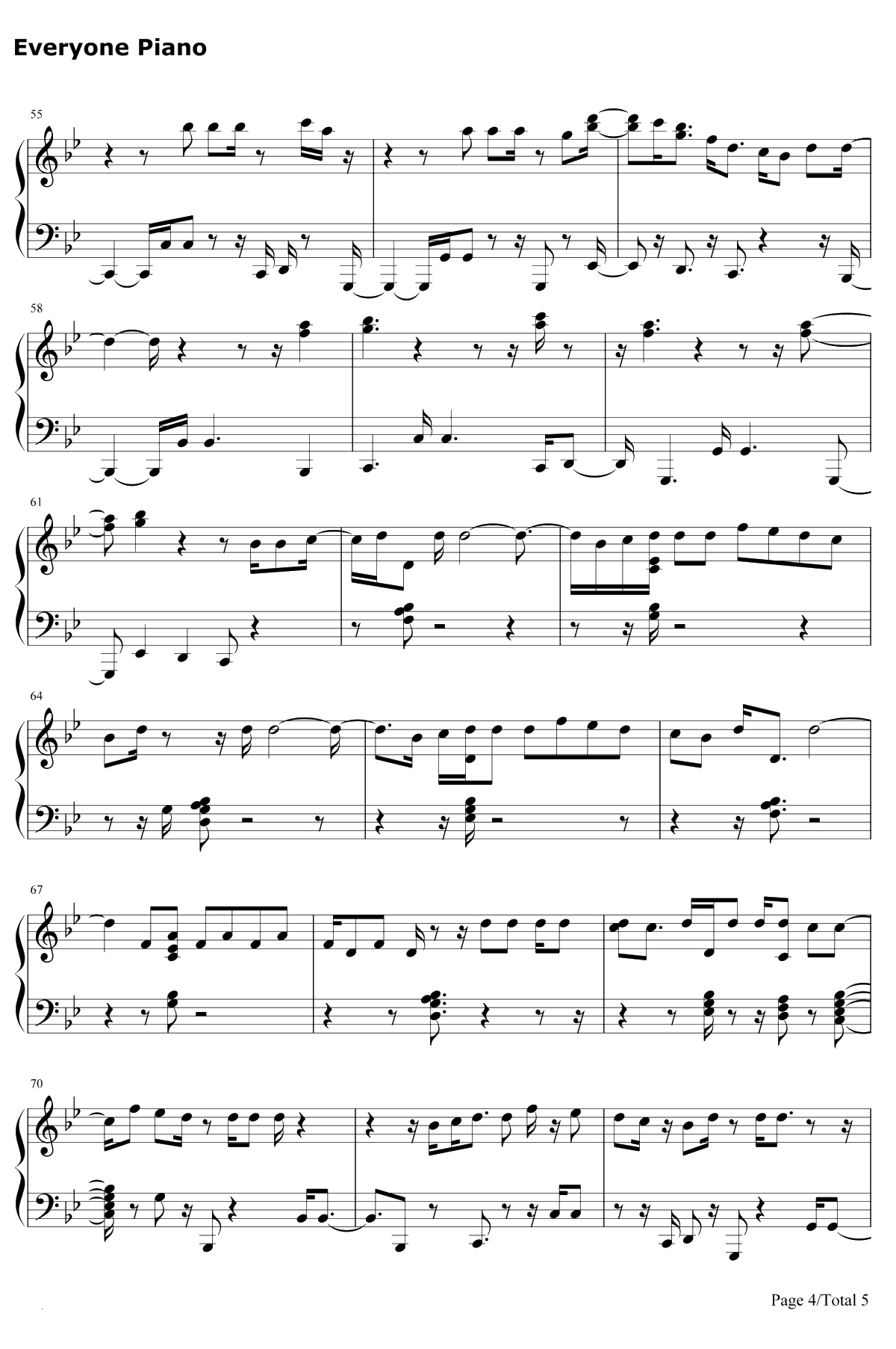 Lost In Japan钢琴谱-Shawn Mendes4