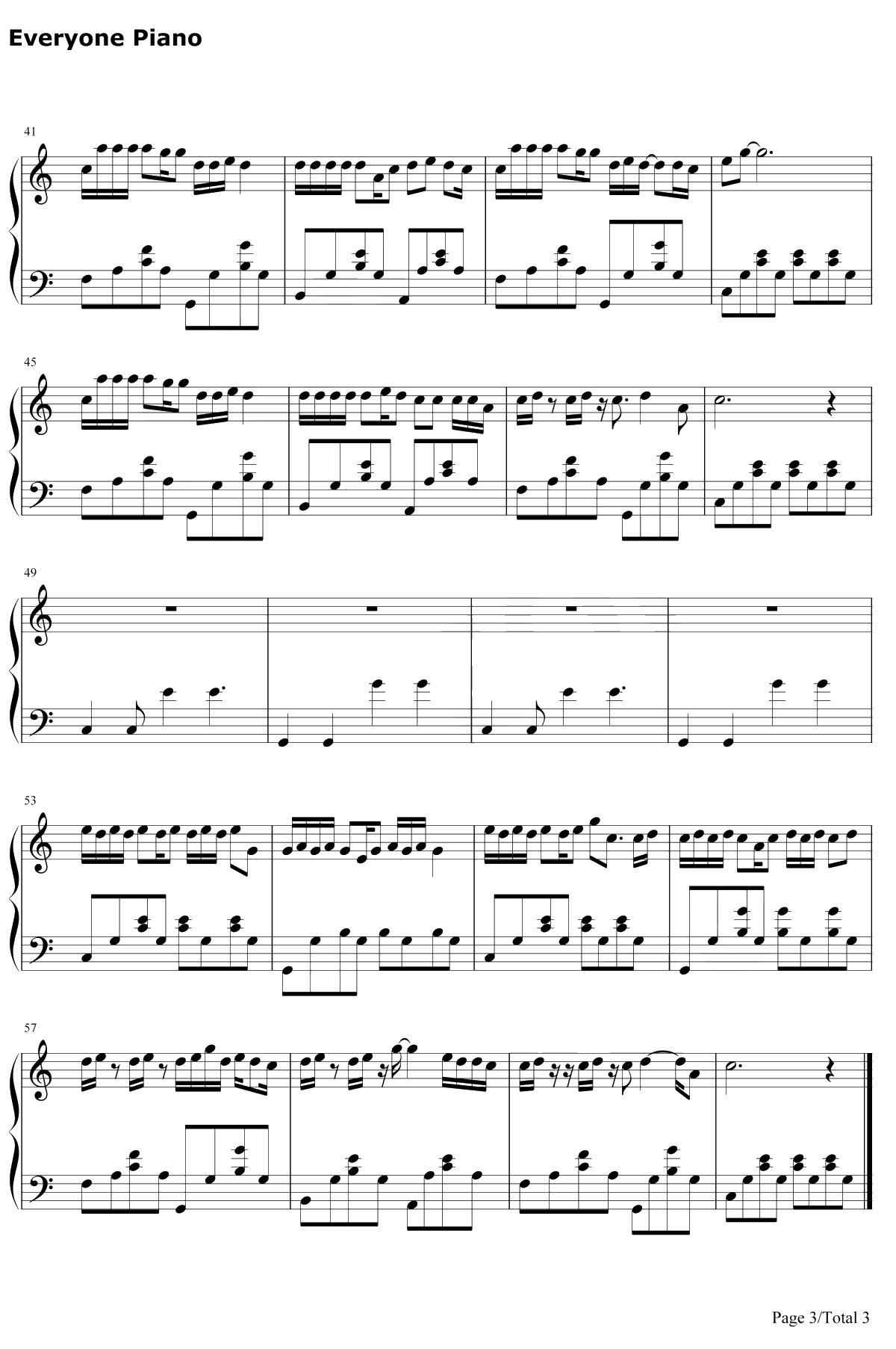 走马 钢琴谱-陈粒3