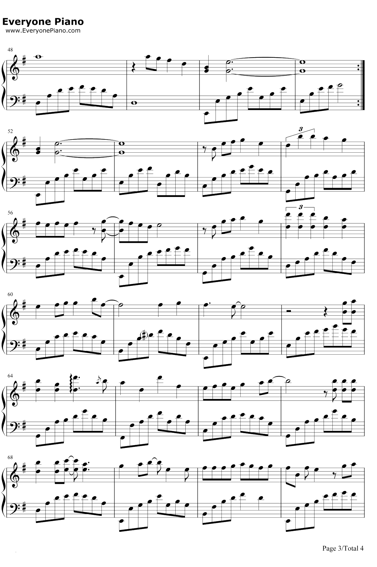 魔鬼中的天使钢琴谱-田馥甄3