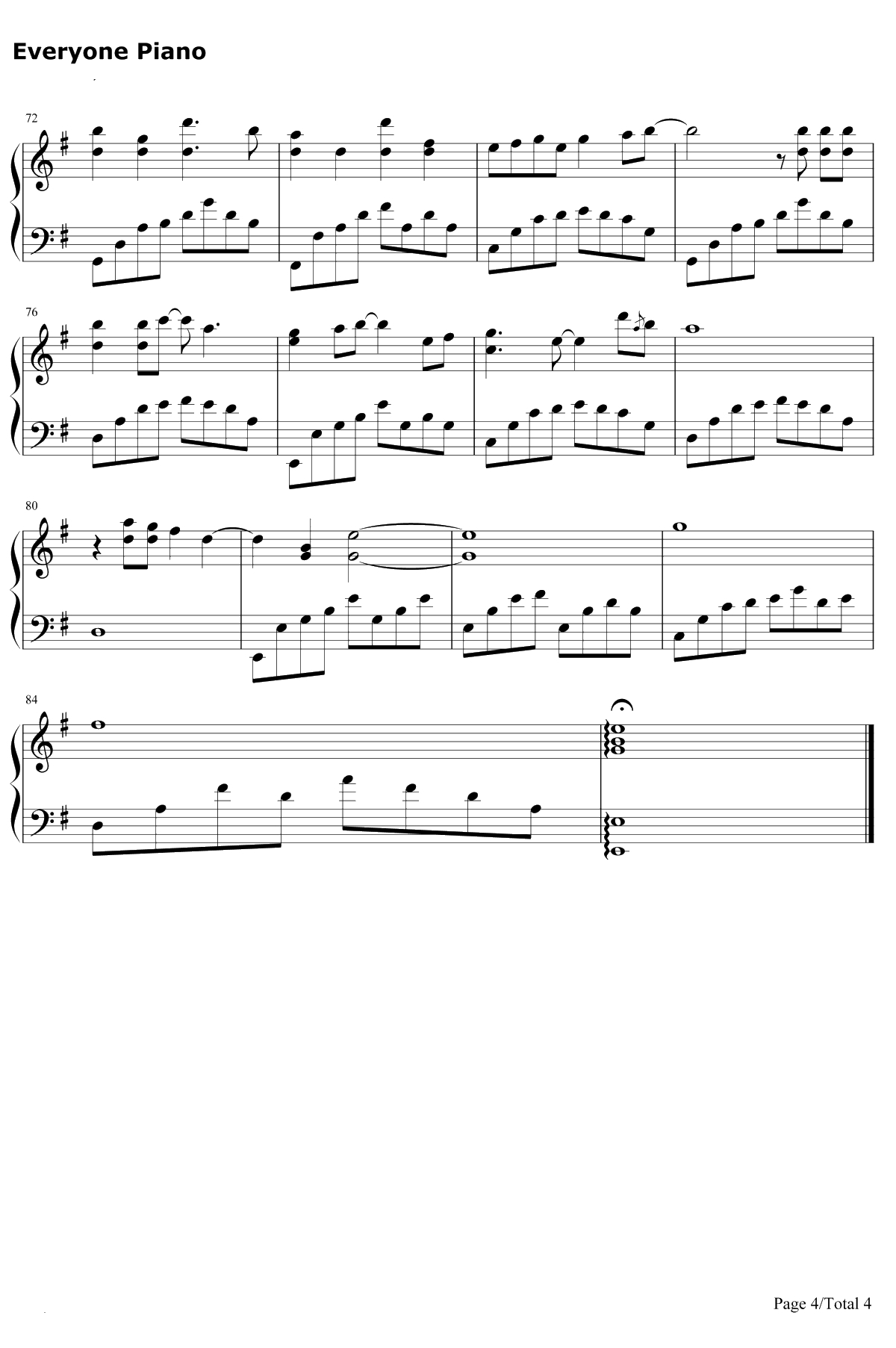 魔鬼中的天使钢琴谱-田馥甄4