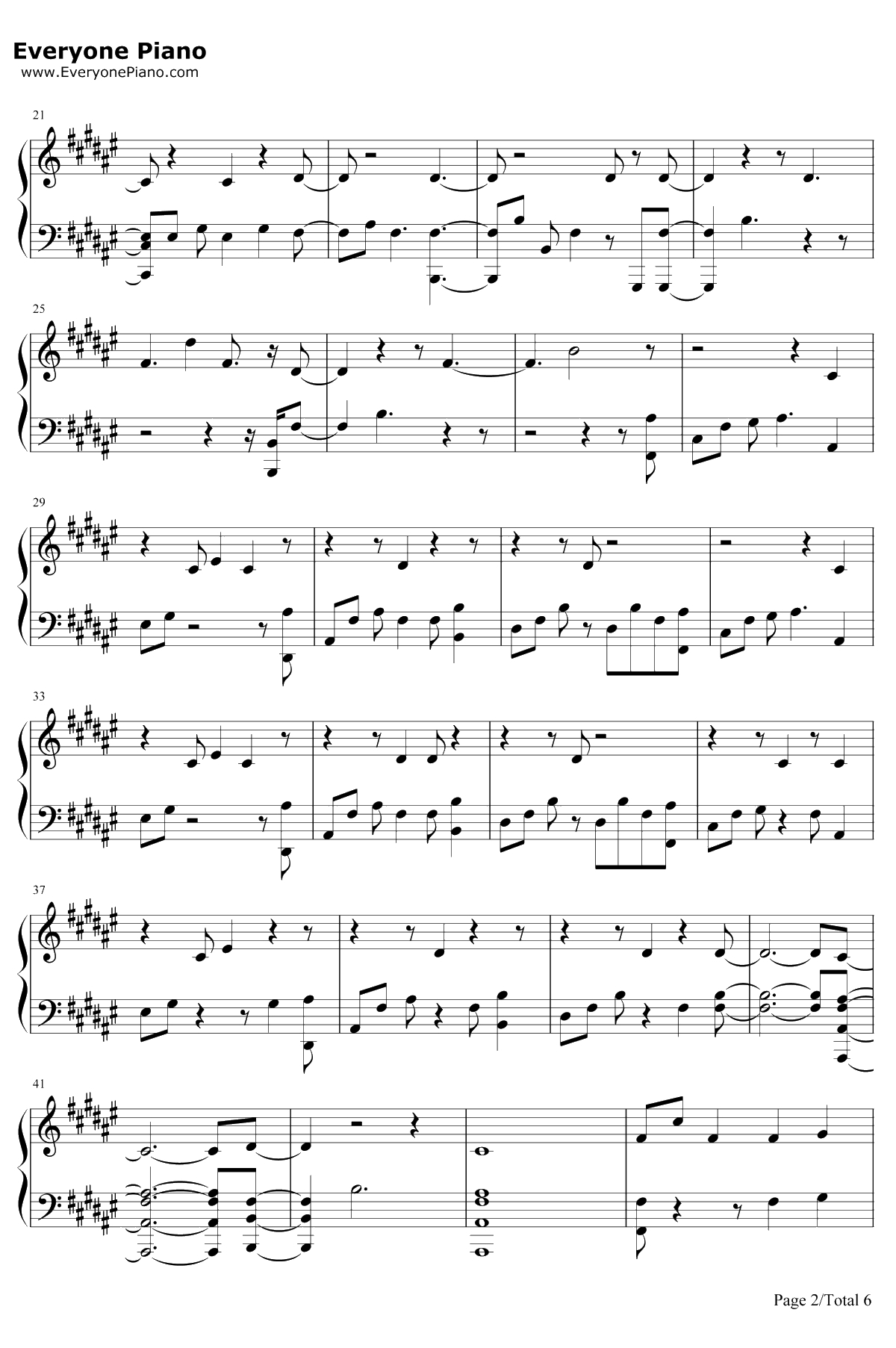 Homesick钢琴谱-Dua Lipa2